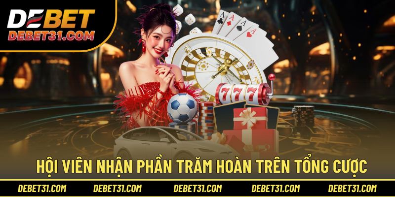 Hội viên nhận phần trăm hoàn trên tổng cược