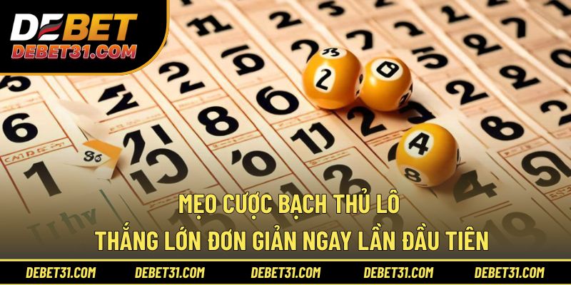 Mẹo cược bạch thủ lô thắng lớn đơn giản ngay lần đầu tiên